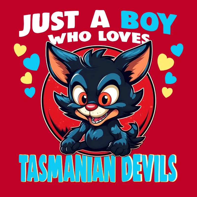 Just a Boy who Loves tasmanian Devils