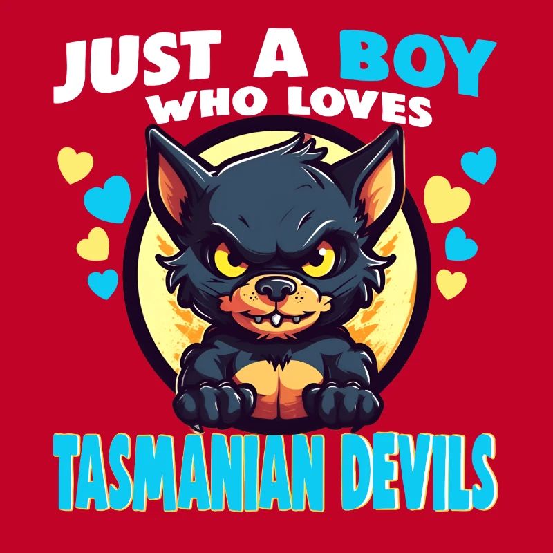Just a Boy who Loves tasmanian Devils
