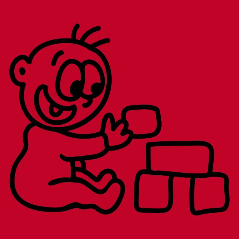 Bébé - blocs de construction - ligne