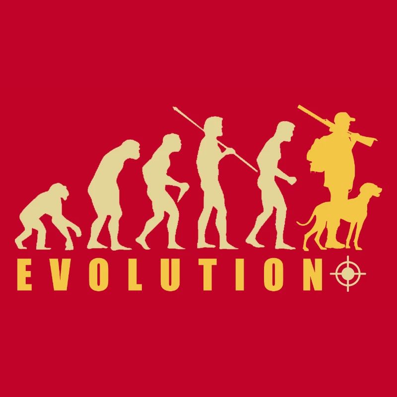 evolution chasseur cadeau chasse drôle