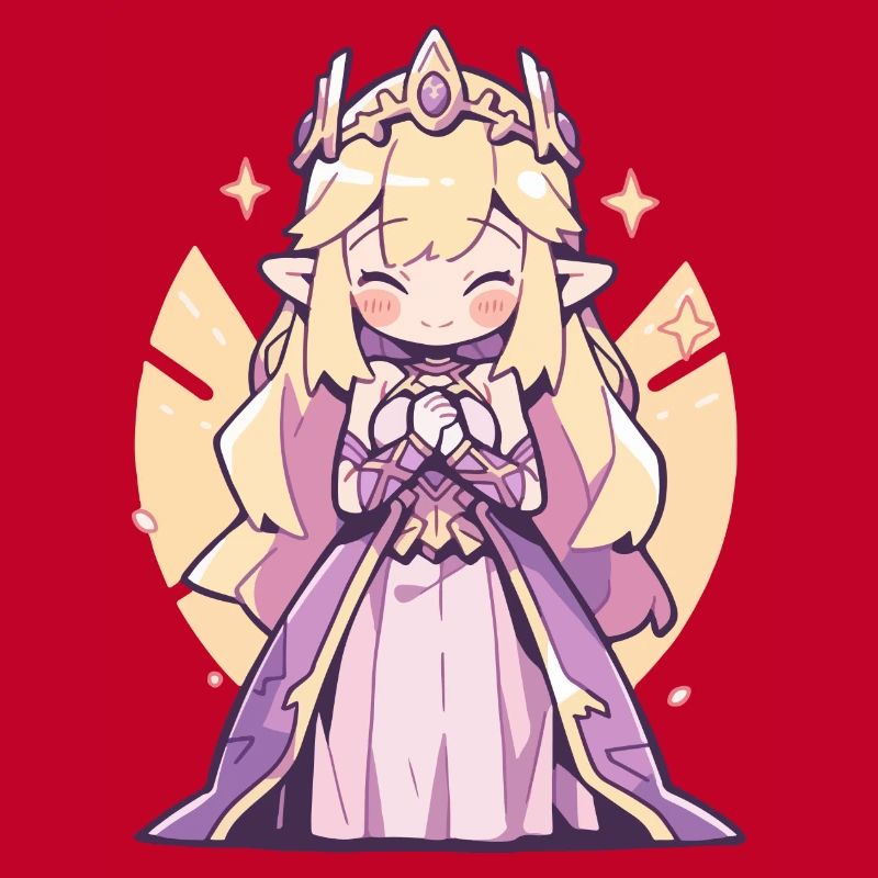 Princesse Chibi mignonne - Conception de conte de fées mignon
