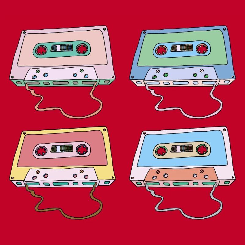 Cassette Compact Cassette Magnétique Bande rétro