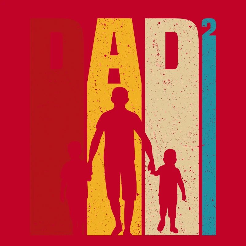Vater mit zwei Söhnen Papa und Sohn Geschenk