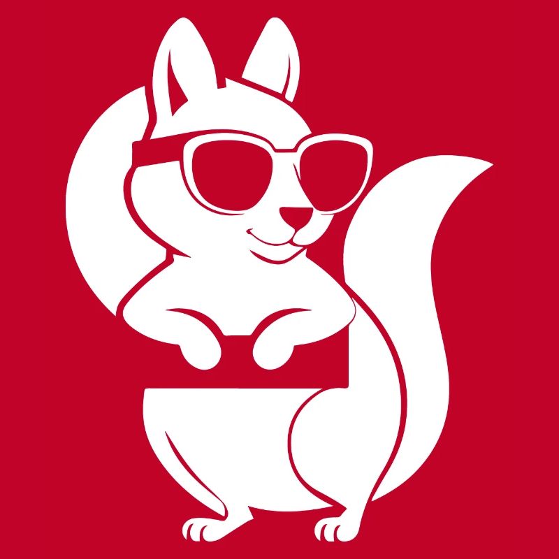 Lustiges Eichhörnchen mit Sonnenbrille Eichhörnchen