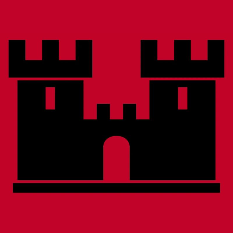 Castle Silhouette Drawing Gift Idea Middle Ages