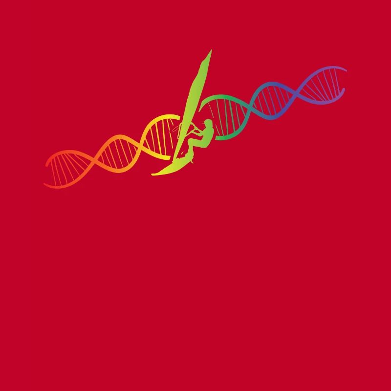 DNA Helix Rainbow Genetics Kite Surf Coloré