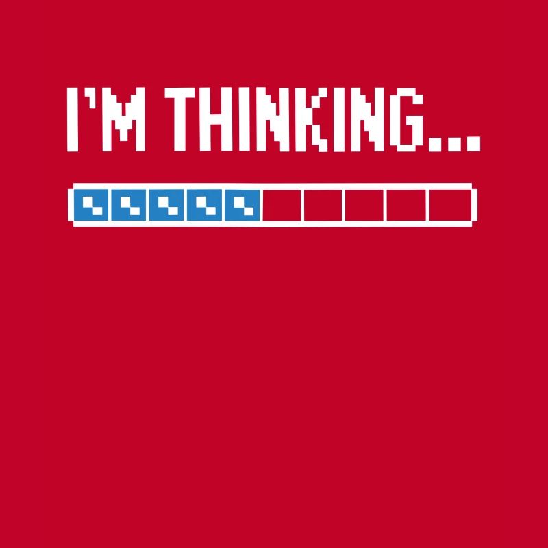 I'm thinking please wait funny nerd loading brain