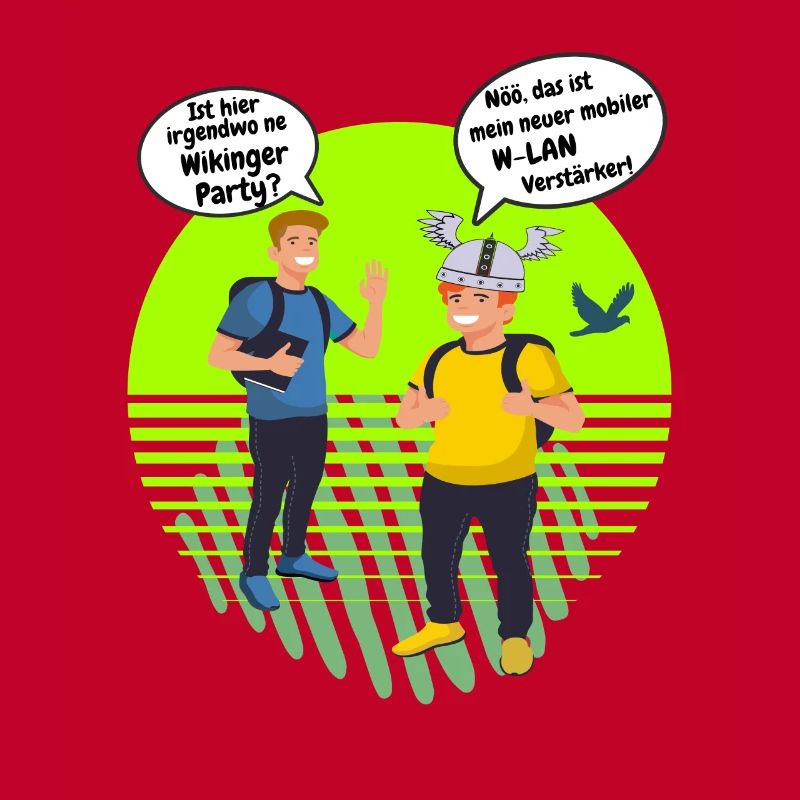 Wikinger Party oder W-LAN Verstärker Wifi Design