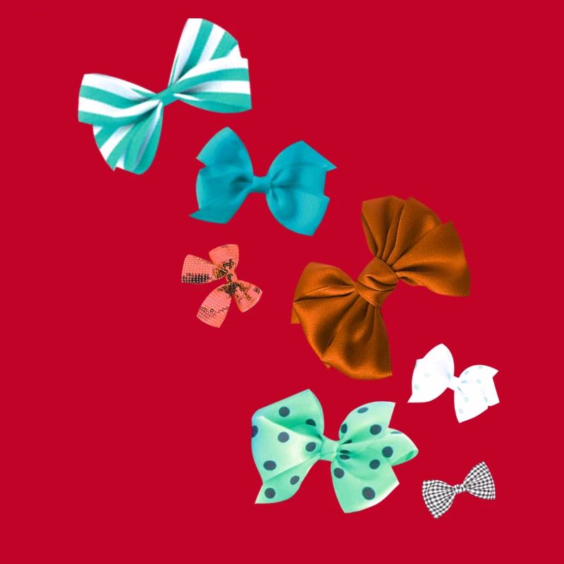 Bows, colorful bows, bow tie, check pattern