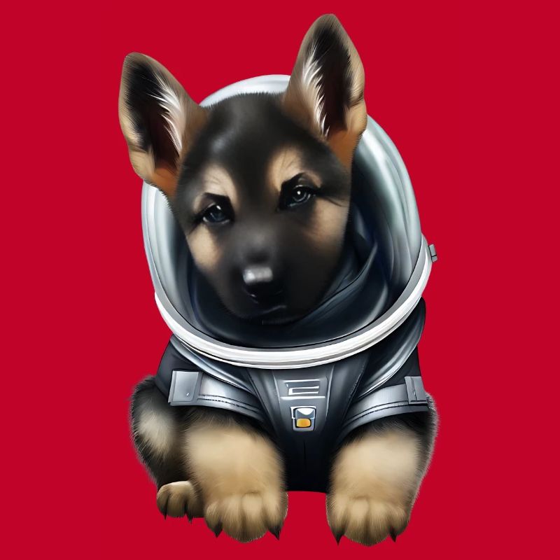 German Shepherd Astronaut