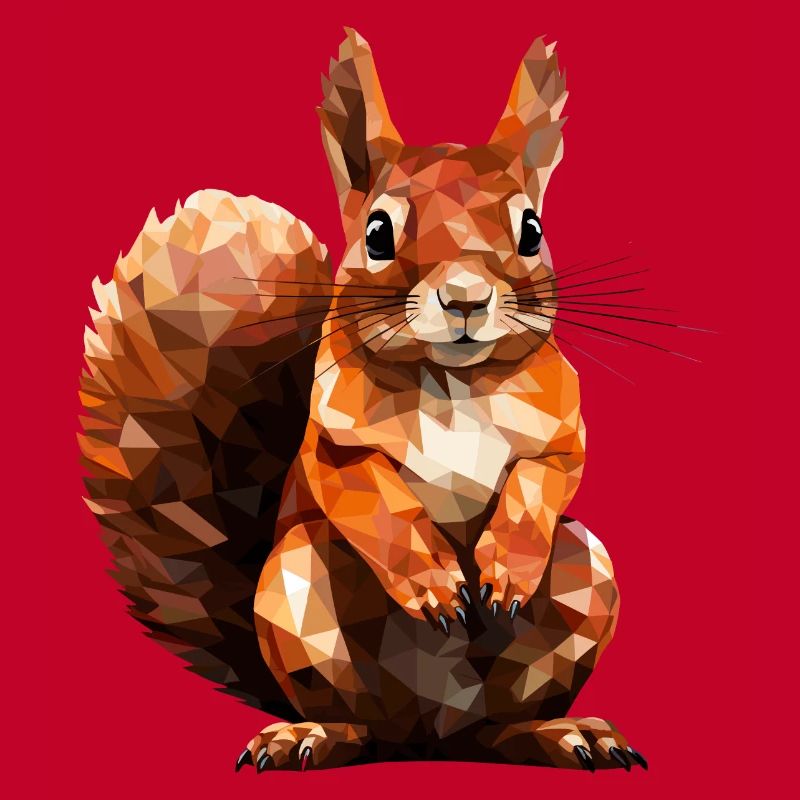 Eichhörnchen im Polygon Stil