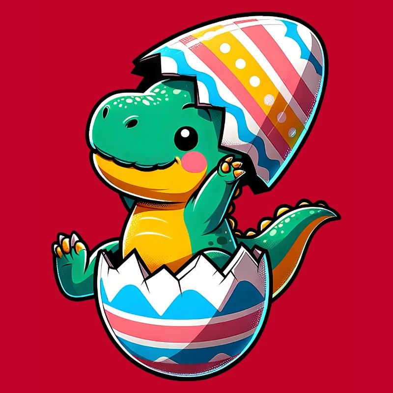 T-Rex Dino as Easter Egg, Clumsy Eggshells