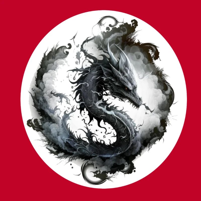 Rauchiger schwarzer Drache