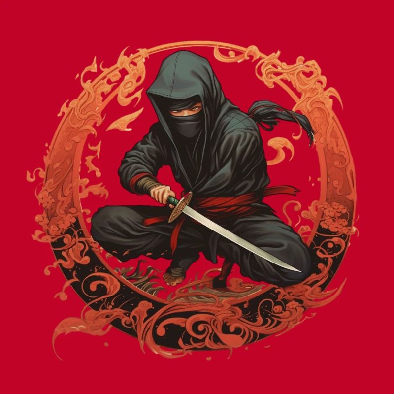 Ninja avec épée de samouraï