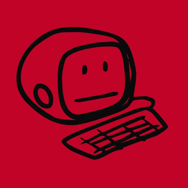 Computersmiley (Schwarz)