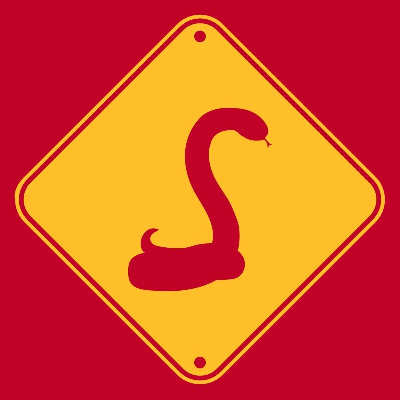 warning blindfold snake caution caution h