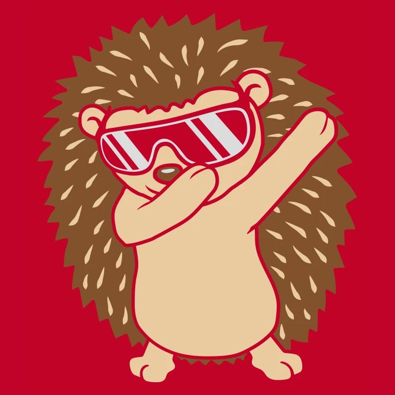 Cool funny dabbing hedgehog