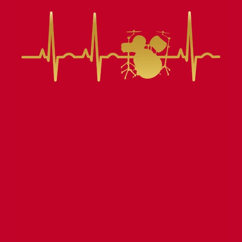 l'évolution du rythme cardiaque ECG DRUMMER batterie PERCUSSION