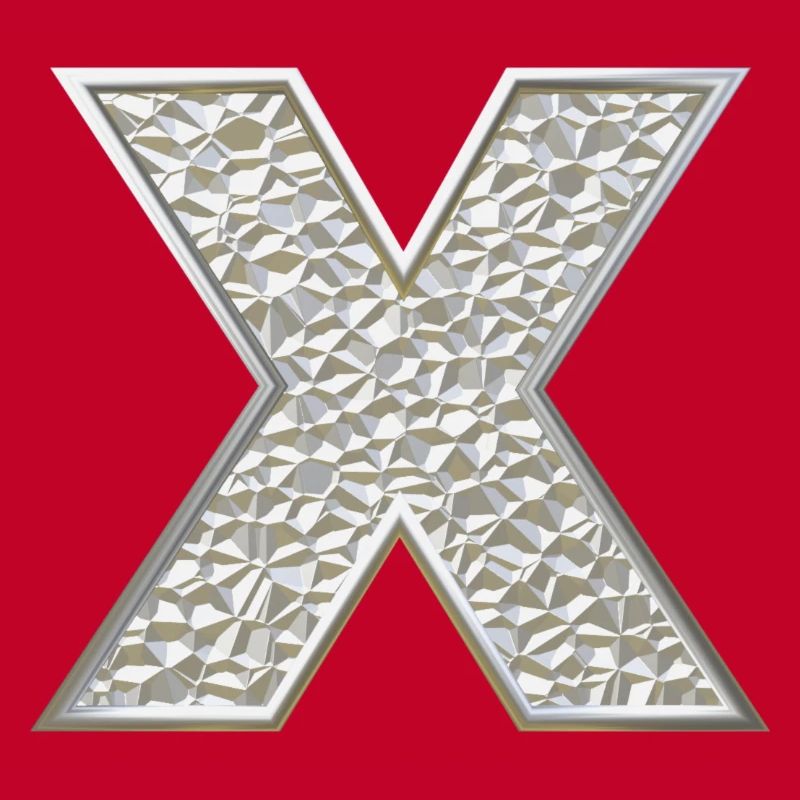 X, lettre, initiale, monogramme,