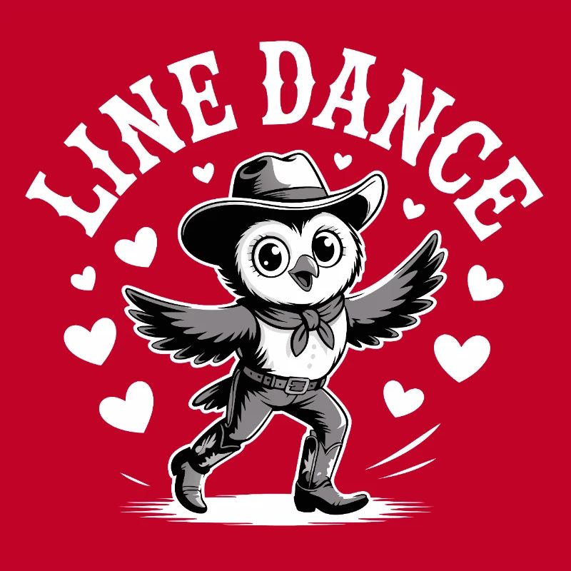 Line Dance Eule lustige Eule tanzt Linedance