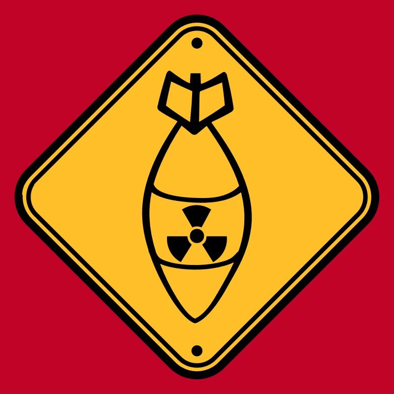 shield danger caution warning caution atomic bomb r