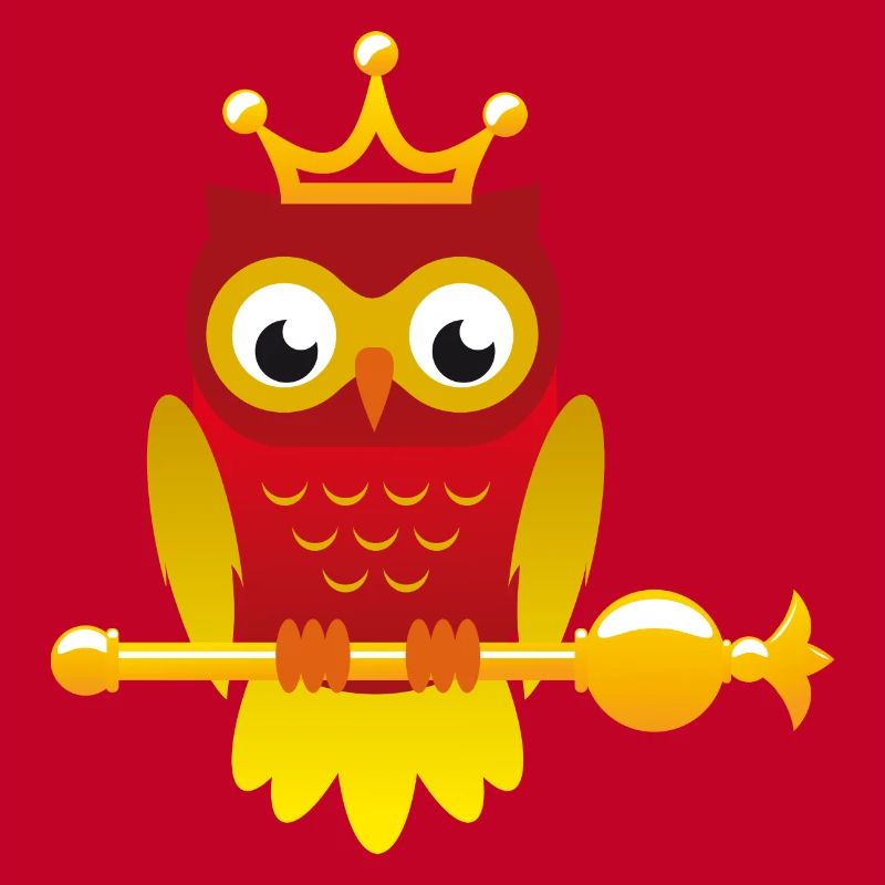 König Eule mit Zepter