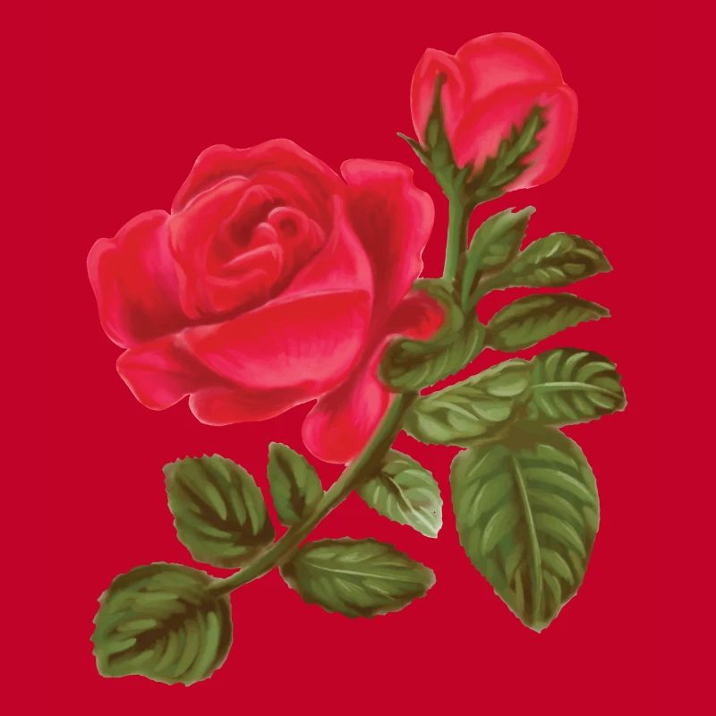 Rose Aquarelle peinte à la main