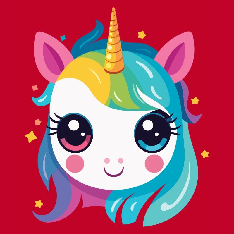Ein Regenbogen-Einhorn