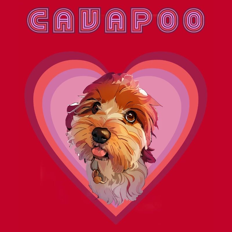 Cavapoo-Herz (Pflaume)