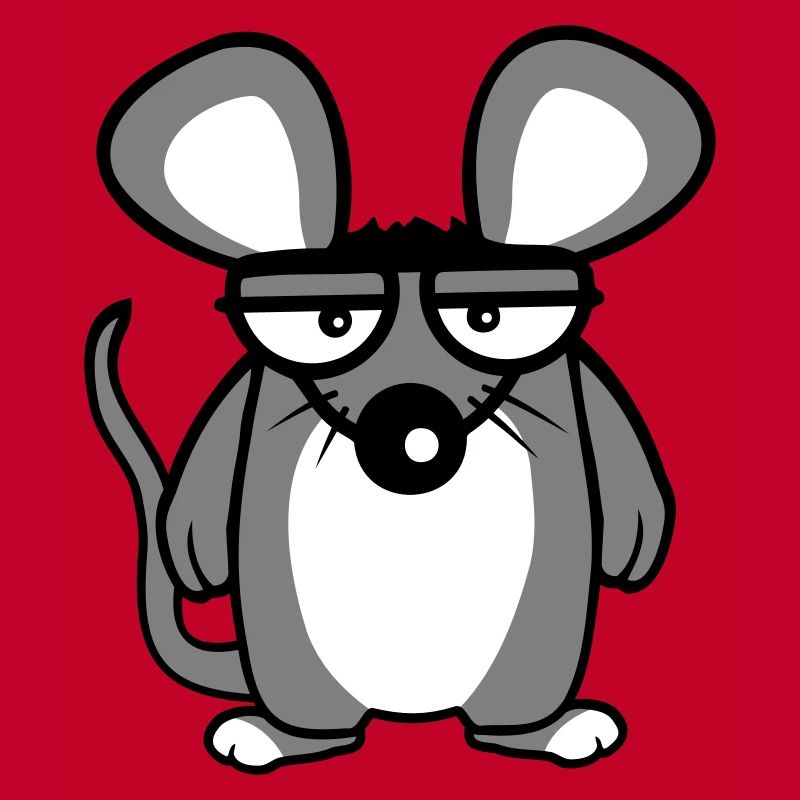 Maus Guckt Böse Wütend Frustriert Sauer Aggressiv