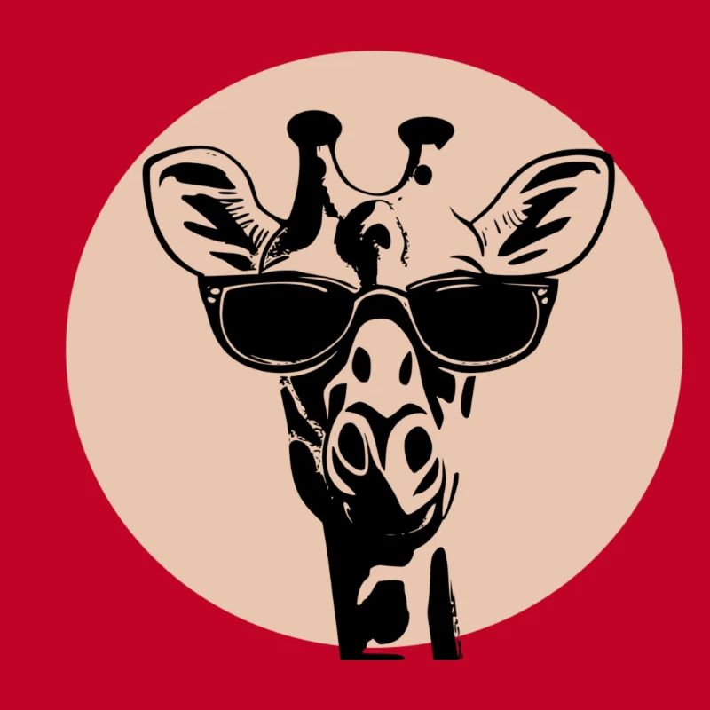 Giraffe with glasses