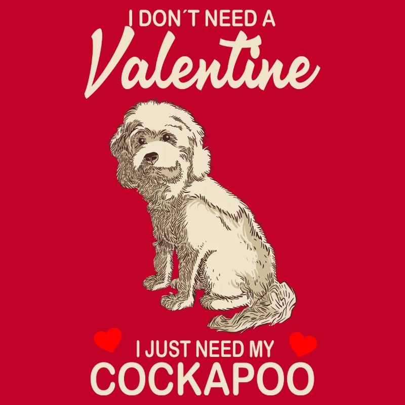 Cockapoo Chiens mignons | Cadeaux de la Saint-Valentin