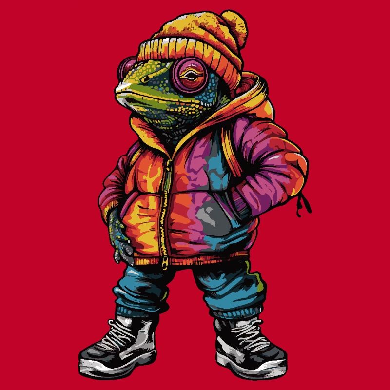 Chameleon Funny Winter