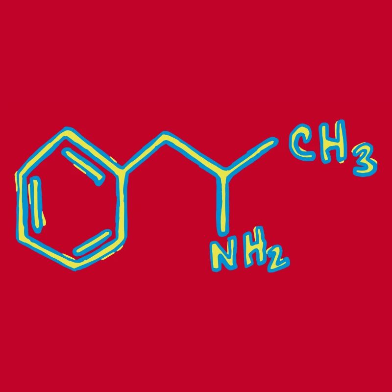 Chimie des formules structurales de l'amphétamine