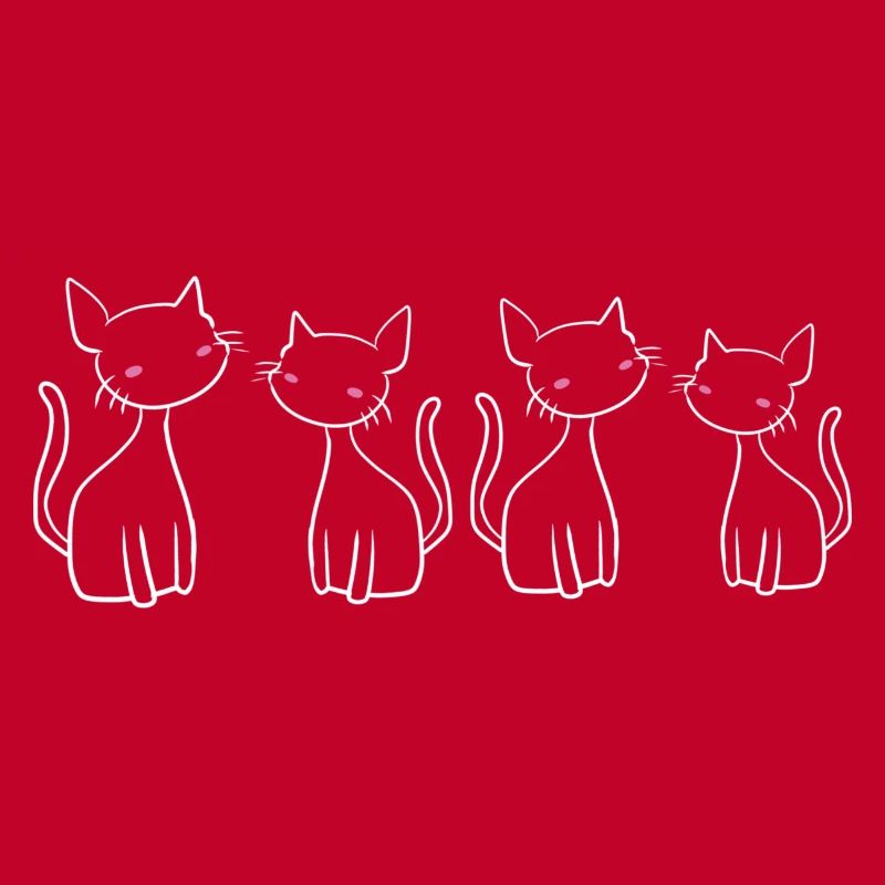 vier katzen katze symbol freunde