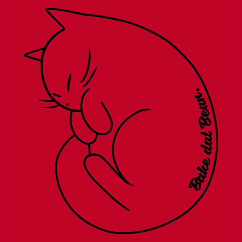 Bake dat Bean | Mignon chat recroquevillé