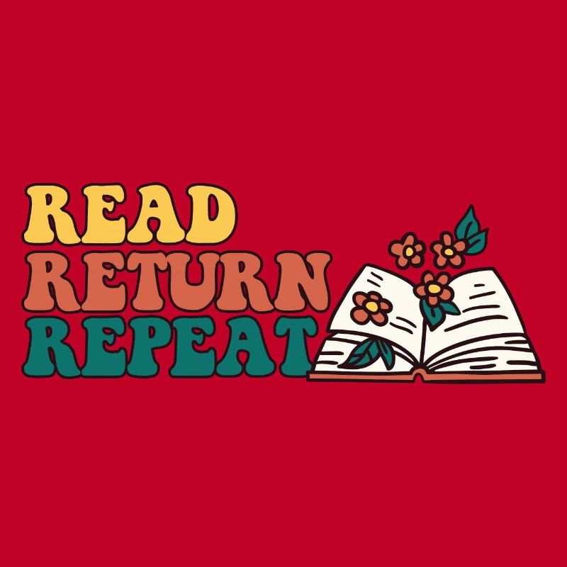 Librarian Read Return Repeat Library Worker Book