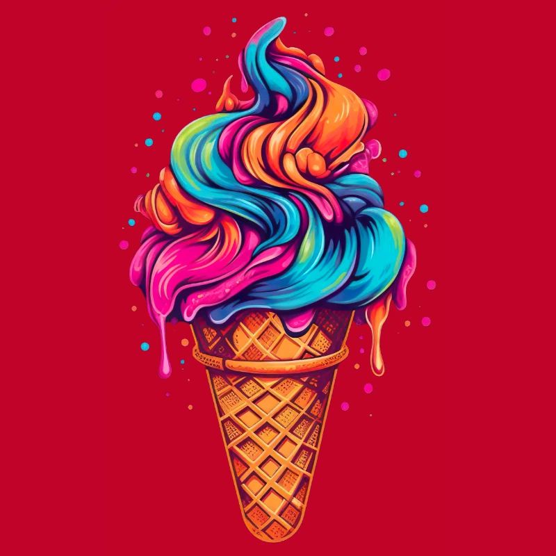 Retro Eiscream Eis Waffeleis für eine Eis