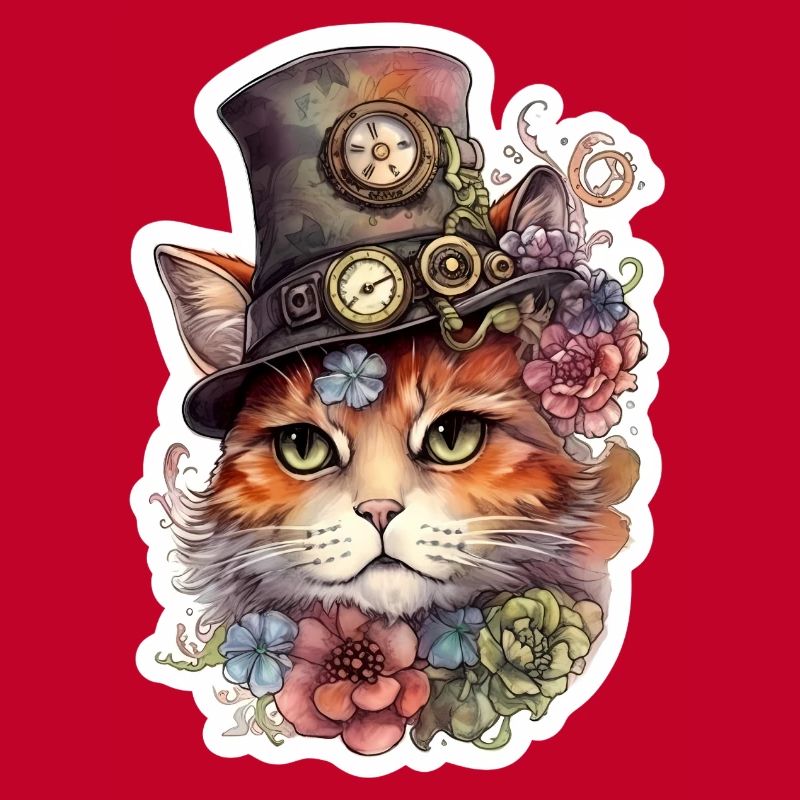 Steampunk cat with hat