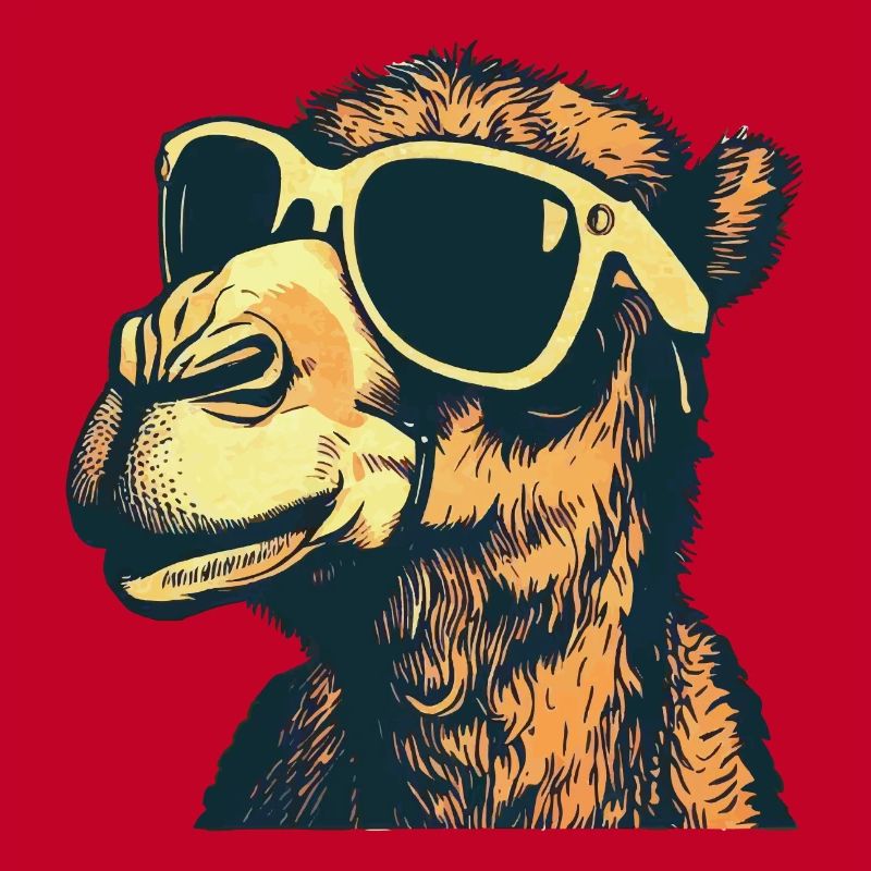 Kamel mit Sonnenbrille