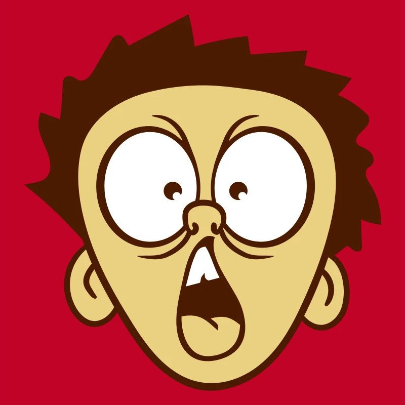head frightened scared shock screaming boy