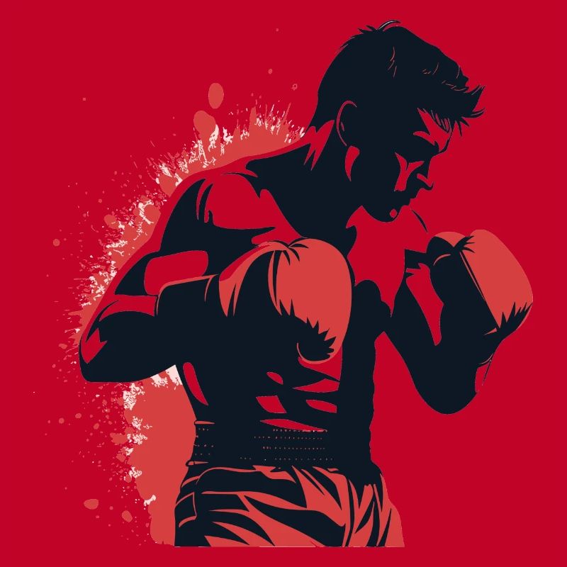 der Boxer in Rot