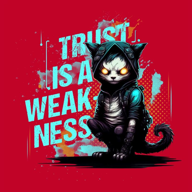 Cyber Cat Hacker Cat Trust is a Weakness