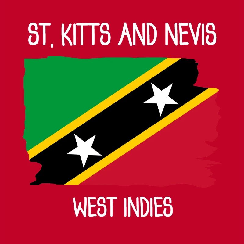 Drapeau de Saint-Kitts-et-Nevis - Antilles - Caraïbes
