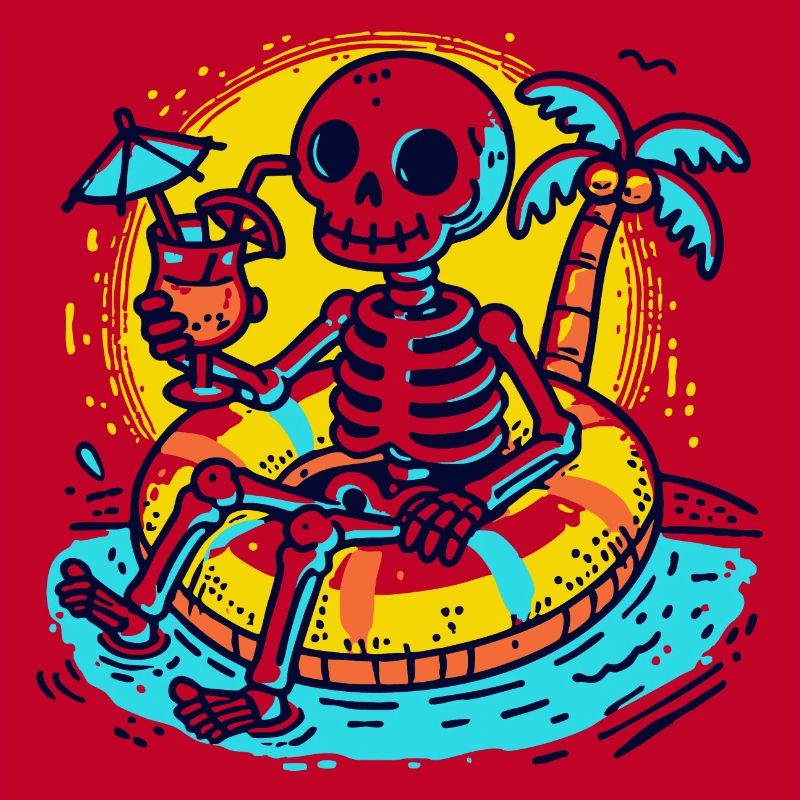 Skeleton with Float Rings – Fun Summer Design