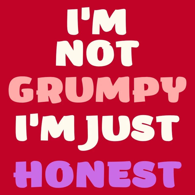 Funny grumpy moody angry honest vector