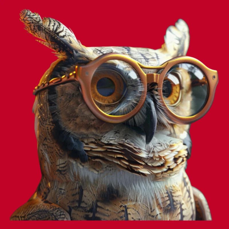 Eule mit Brille