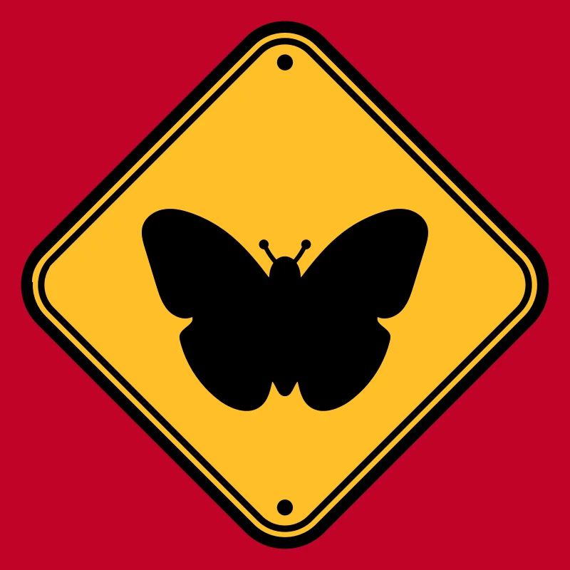 butterfly caution caution note shield zone
