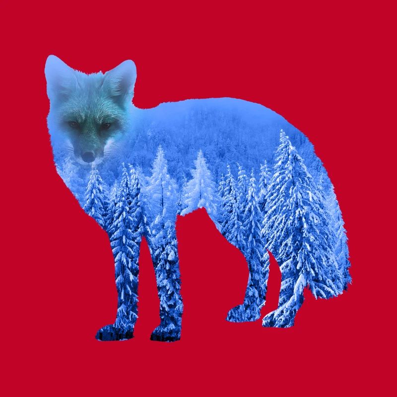 Double Exposure Animals Arctic Fox Arctic Fox Gift