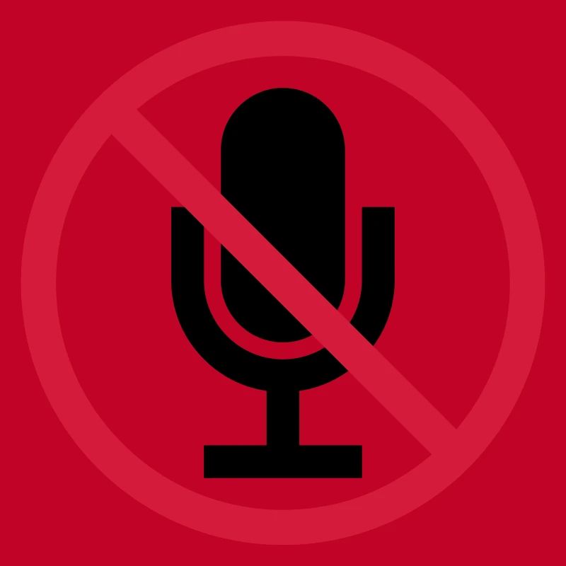 Schild Mute Mikrofon